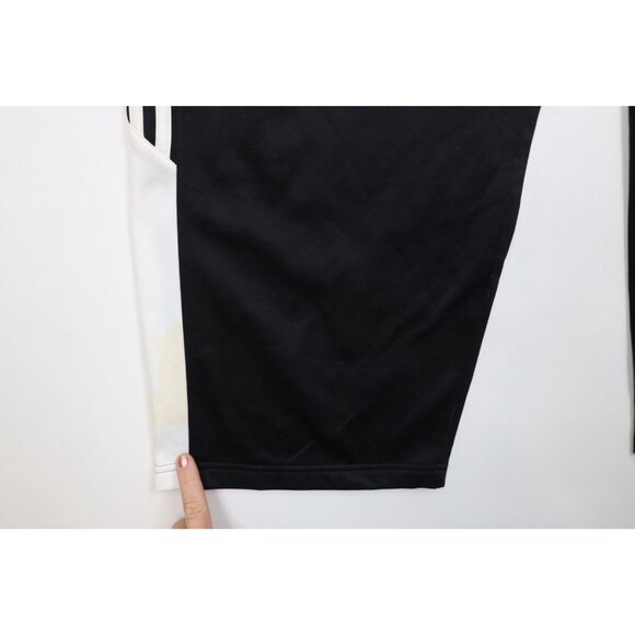 Adidas NBA Authentics Mens 2XL Striped Basketball Wide Leg Sweatpants Pants - Picture 5 of 15